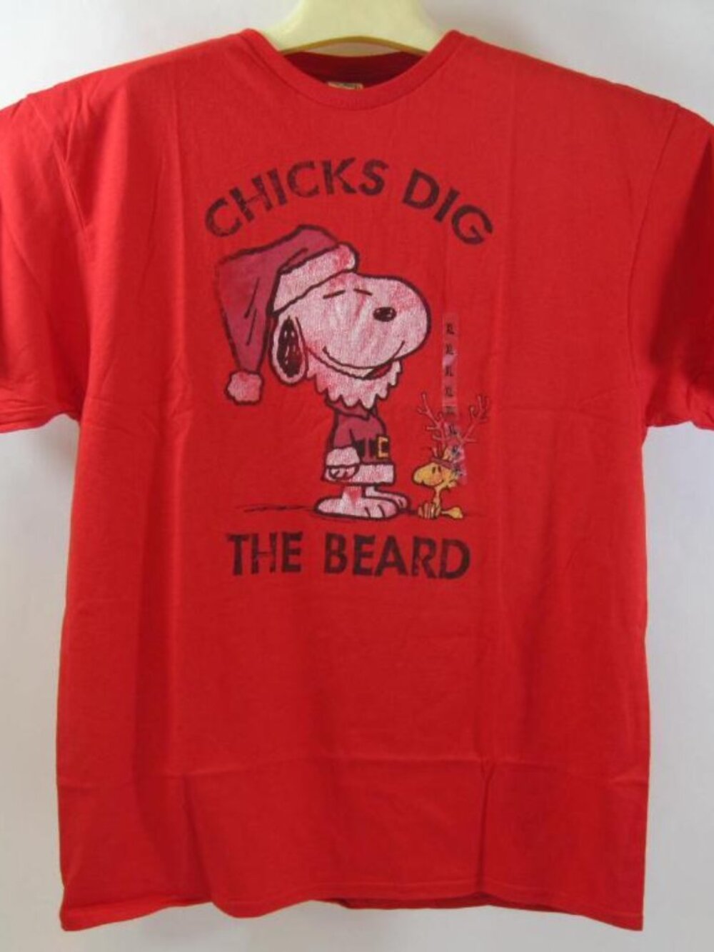 Delta Snoopy & Woodstock Christmas T-Shirt Adult Size X-Large Beard New w Tags